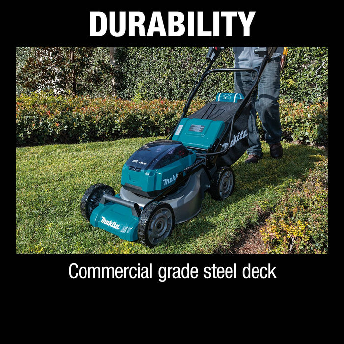 Makita 18V (XML06PT1) LXT Brushless 18 In. Self-Propelled Commercial Lawn Mower Kit