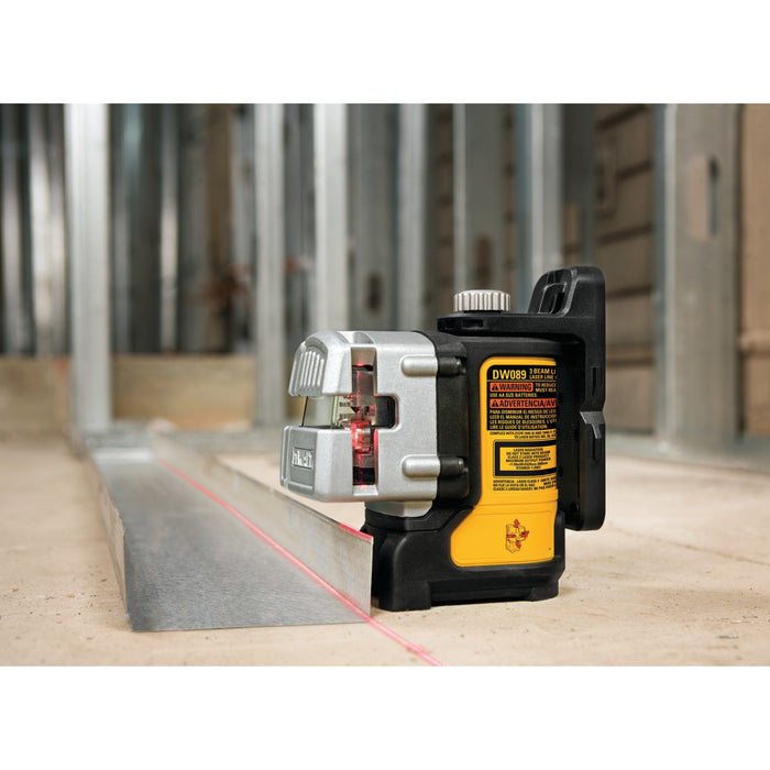 DeWALT (DW089K) Self Leveling 3-Beam Line Laser (Green)