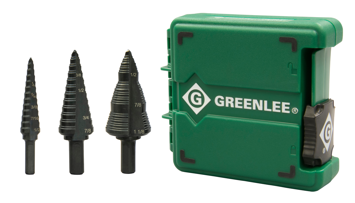 Step Bit Set (#1, #4, #9) Metal Cutters